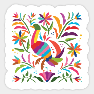 Mexican Otomí Duck / Colorful & happy art by Akbaly Sticker